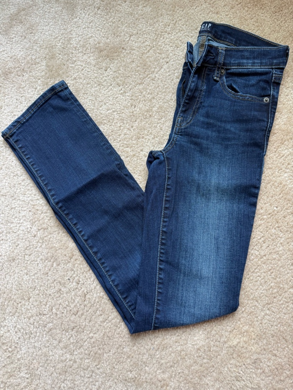 Gap Denim Classic Straight Jeans 24R Dark Wash Mid Rise